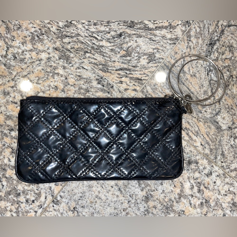New York and Company Black Wristlet 3 Attached Bangles